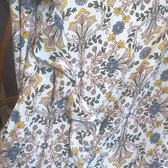 Loft Blue Green Yellow White Blouse - Picture 2 of 5